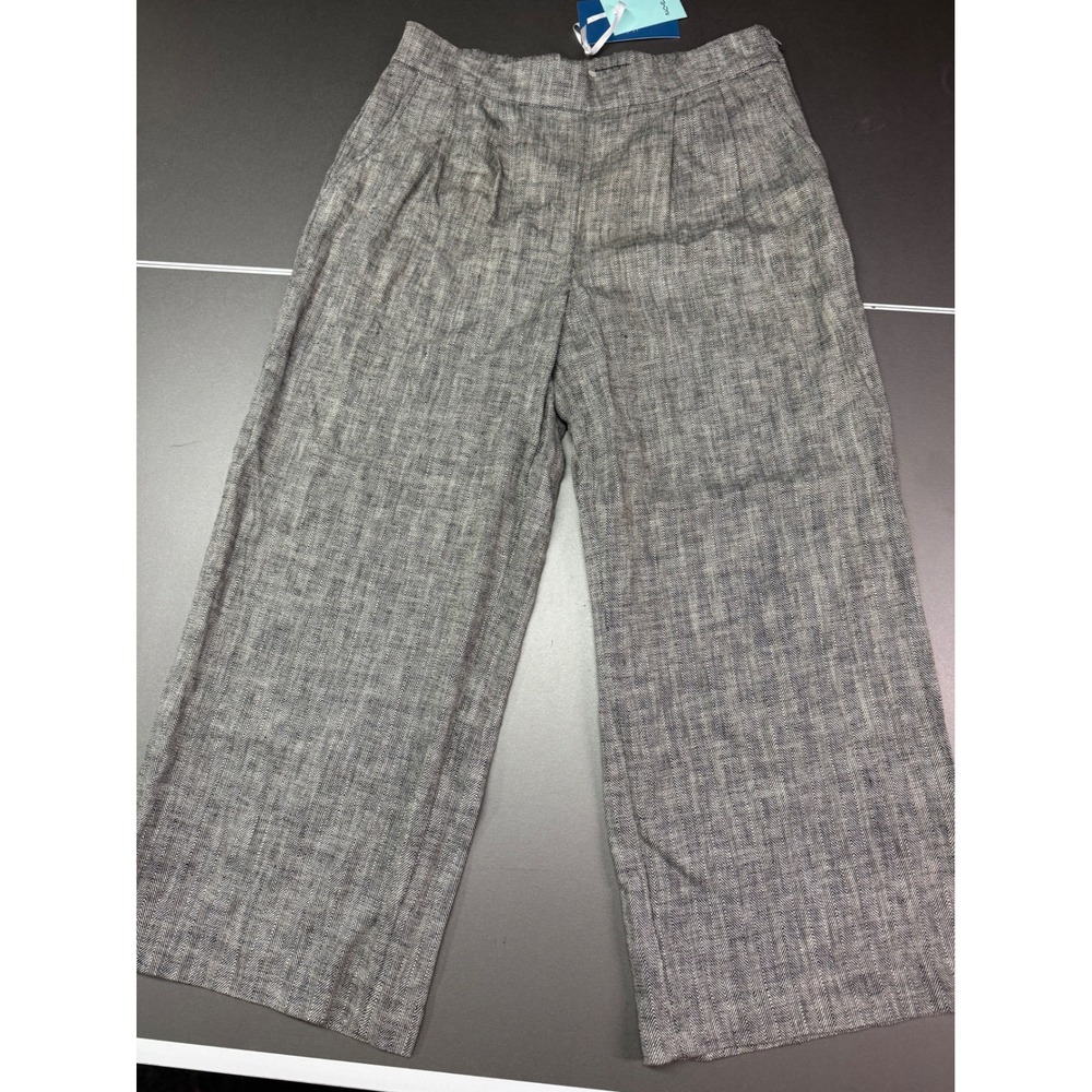 Rachel Comey x Target Herringbone Wide Leg Pleated Trousers Black White 14 NWT